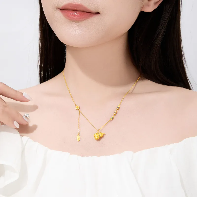 Lao Feng Xiang S925 Silver Necklaces Women's-4