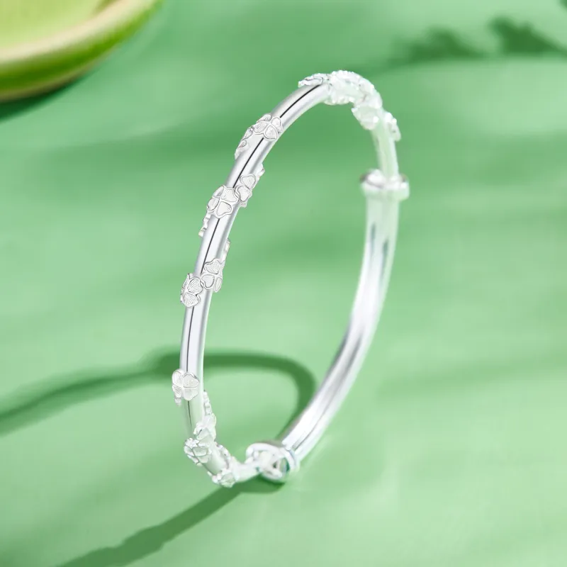Lao Feng Xiang S999 Fine Silver Bangles Women's-4