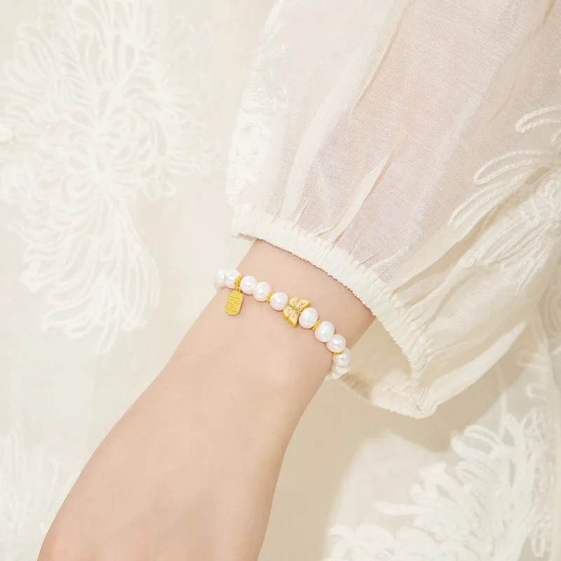 Lao Feng Xiang Pearl Bracelets Women's-4