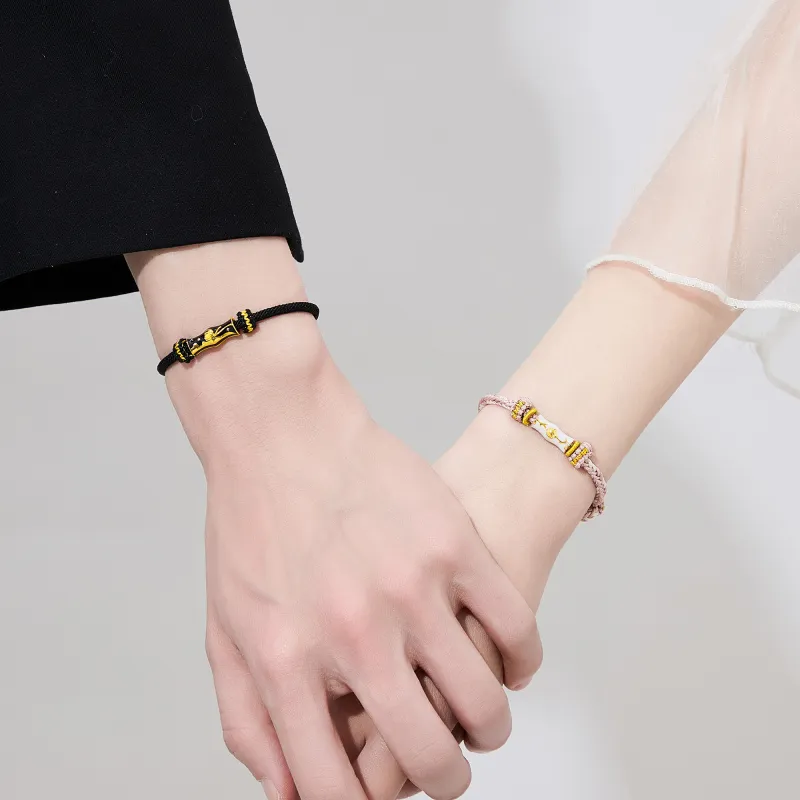 Lao Feng Xiang S925 Silver Bracelets Unisex-2