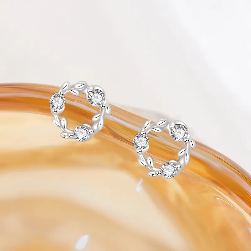 Lao Feng Xiang S999 Fine Silver Pair Of Stud Earrings Women's-4