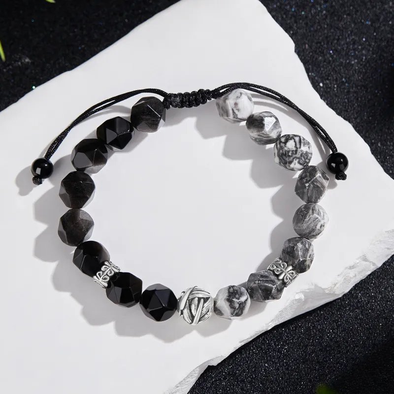 Lao Feng Xiang Map Stone Jade Bracelets Unisex-2