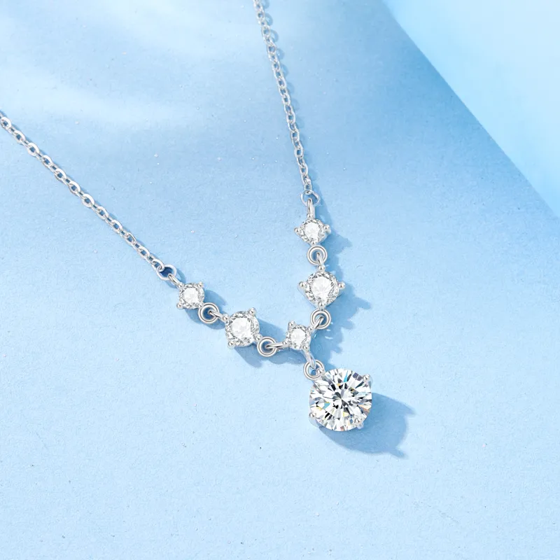 Lao Feng Xiang S925 Silver Necklaces Women's-5