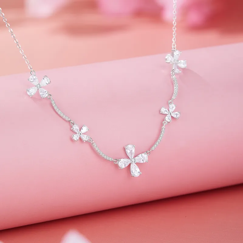 Lao Feng Xiang S925 Silver Necklaces Women's-3