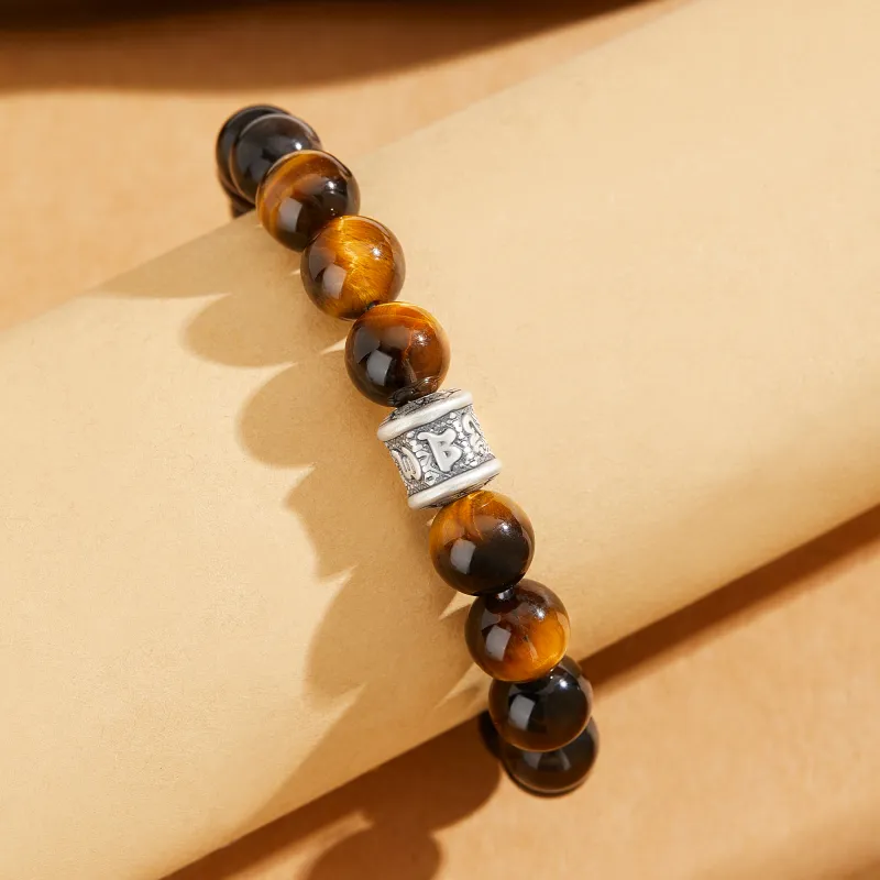 Lao Feng Xiang Natural Obsidian Bracelets Unisex-1