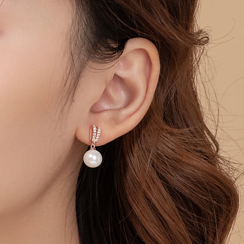 Lao Feng Xiang Pearl Earrings Women's-4
