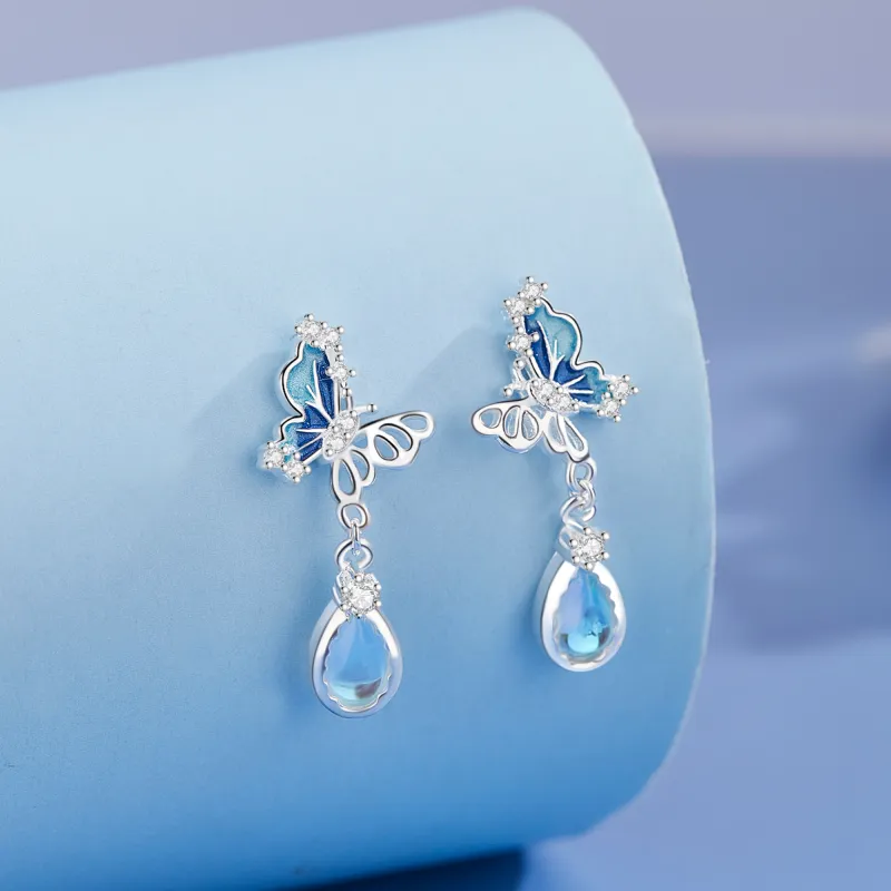 Lao Feng Xiang S925 Sterling Silver Hoop Earrings With Women's Gift Women's-3