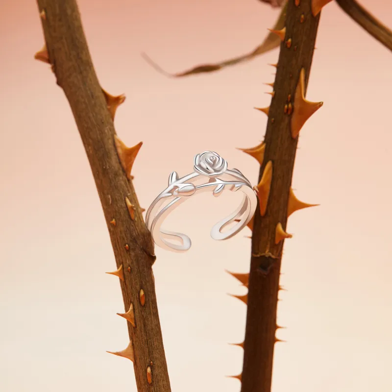 Lao Feng Xiang S925 Sterling Silver Women's Single Ring Women's-4