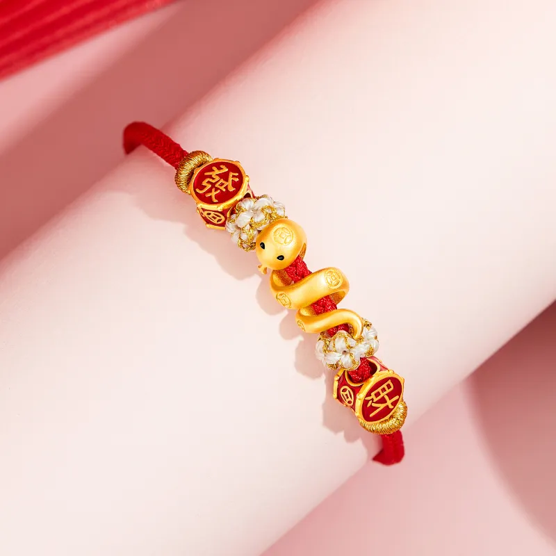 Lao Feng Xiang S925 Silver Bracelets Women's-3