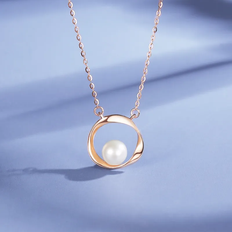 Lao Feng Xiang S925 Silver Necklaces Women's-3