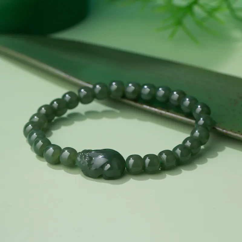 Lao Feng Xiang Chalcedony Jade Bracelets Unisex-4