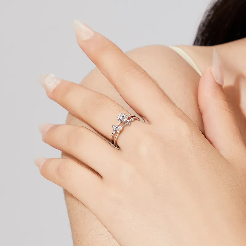 Lao Feng Xiang S925 Sterling Silver Women's Single Ring Women's-6