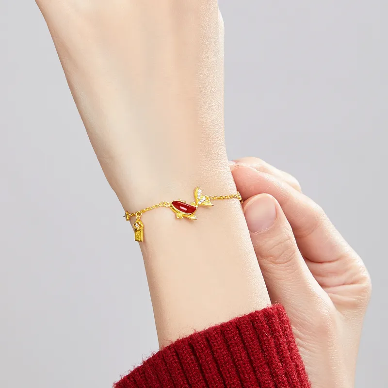 Lao Feng Xiang S925 Silver Bracelets Women's-5
