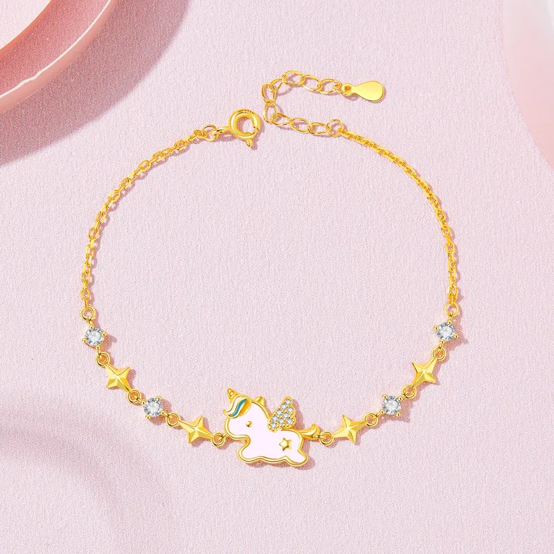 Lao Feng Xiang S925 Silver Bracelets Women's-1