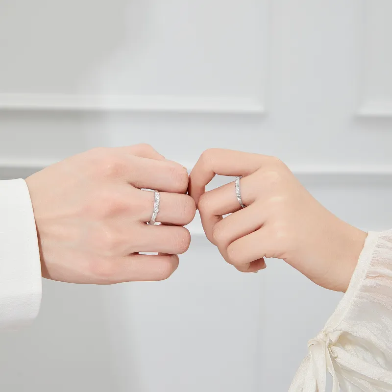 Lao Feng Xiang S925 Silver Rings Unisex-3