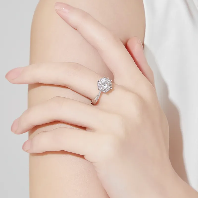 Lao Feng Xiang S925 Silver Rings Women's-5