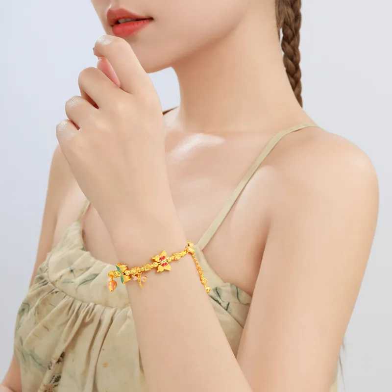 Lao Feng Xiang S925 Silver Bracelets Women's-2