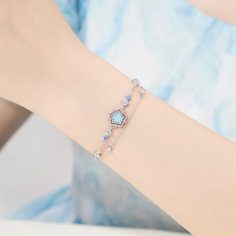 Lao Feng Xiang S925 Silver Bracelets Women's-2