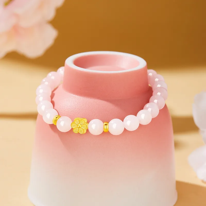 Lao Feng Xiang Natural Chalcedony Jade Bracelets Women's-1