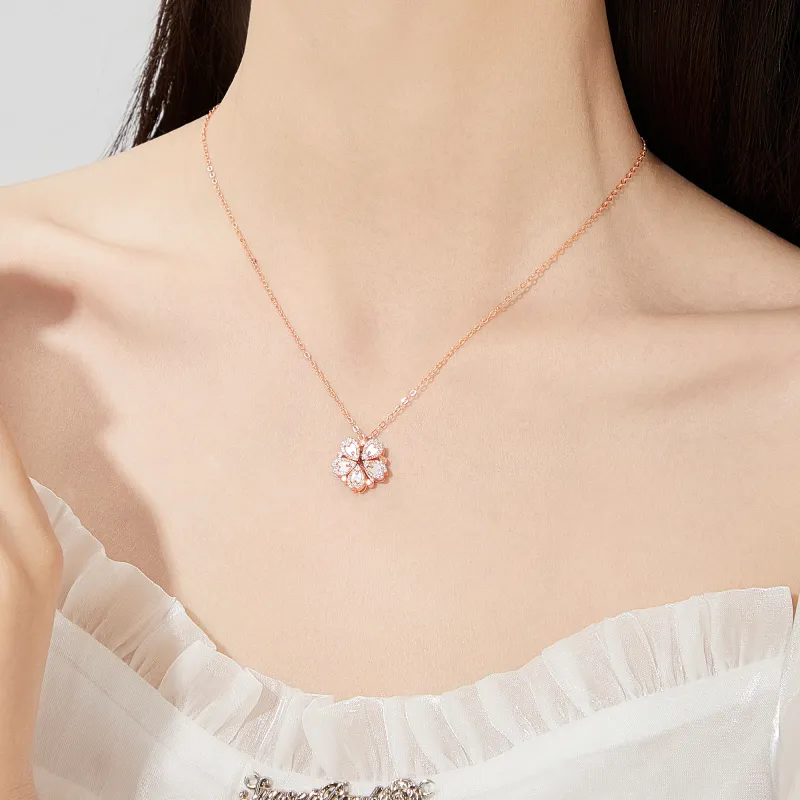 Lao Feng Xiang S925 Silver Necklaces Women's-9