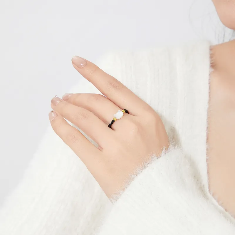 Lao Feng Xiang S925 Silver Rings Women's-1