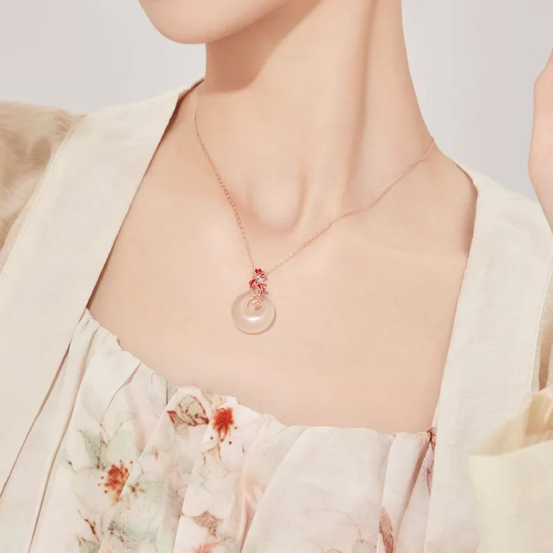 Lao Feng Xiang Chalcedony Jade Necklace For Women's Women's-2