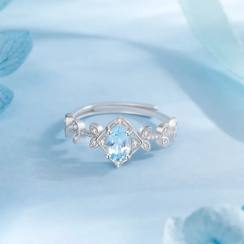 Lao Feng Xiang Natural Topazes Rings Women's-1