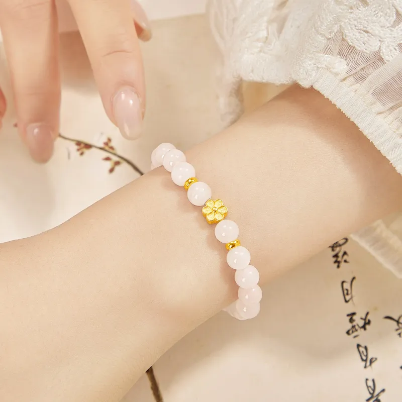 Lao Feng Xiang Natural Chalcedony Jade Bracelets Women's-5