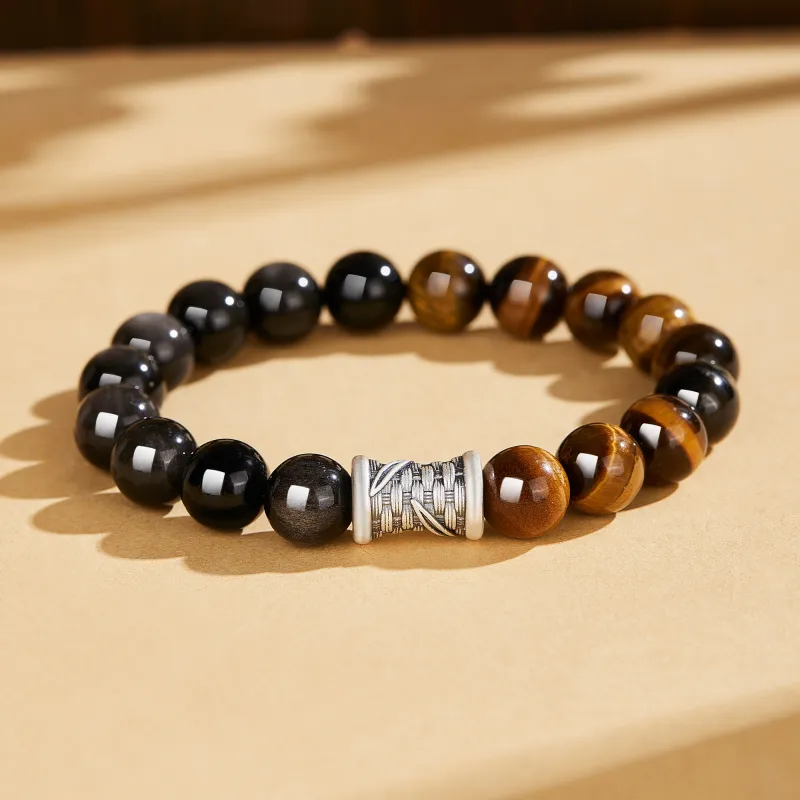 Lao Feng Xiang Tiger's Eye Stone Bracelets Men's-3