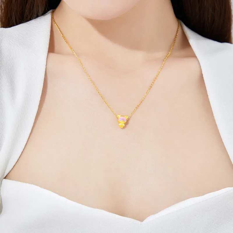 Lao Feng Xiang S925 Silver Necklaces Women's-3