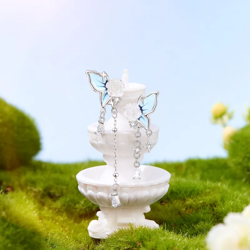 Lao Feng Xiang S925 Silver Earrings Women's-3
