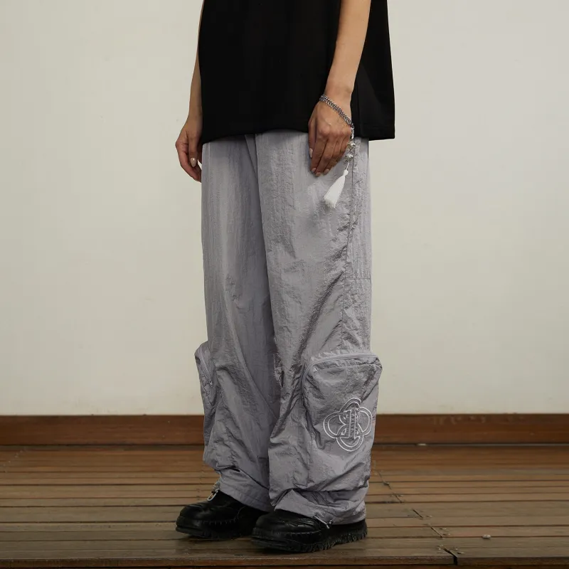Carpe Diem Casual Pants Unisex Silver Gray-3