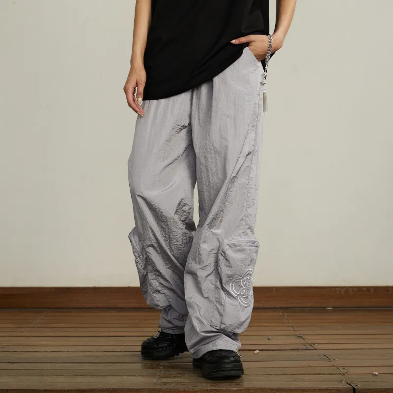 Carpe Diem Casual Pants Unisex Silver Gray-6