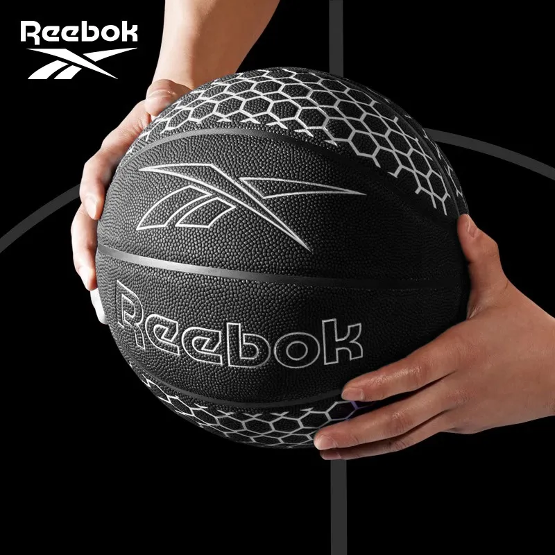 Reebok PU Basketball Black Gold Size 7 Training Match Unisex-14