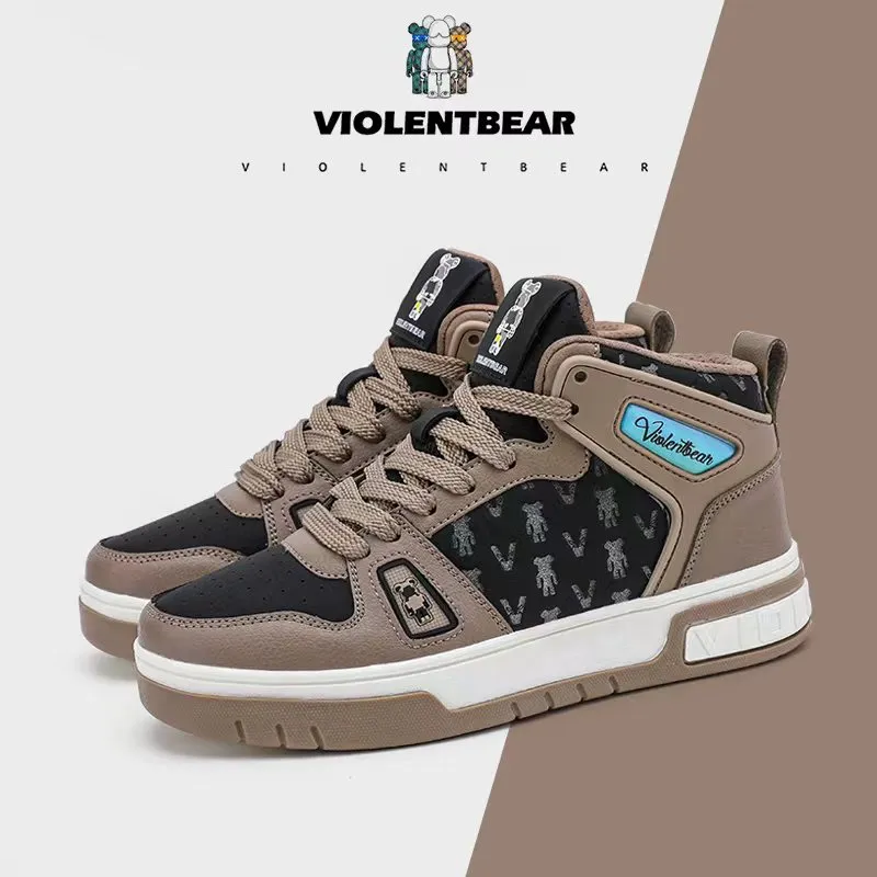 Violentbear Coverage Thermal Slip Resistant Waterproof Abrasion Resistant High Top Skateboard Shoes Unisex-2