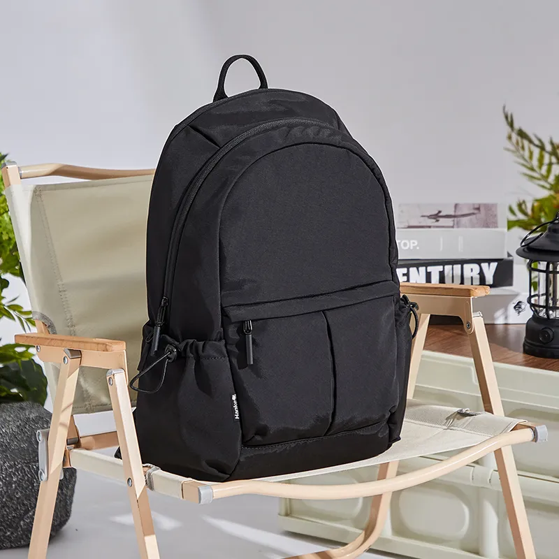 Hanke Nylon Backpack Medium Size Unisex Smoke Orange/Graphite Black/Stone Gray-12