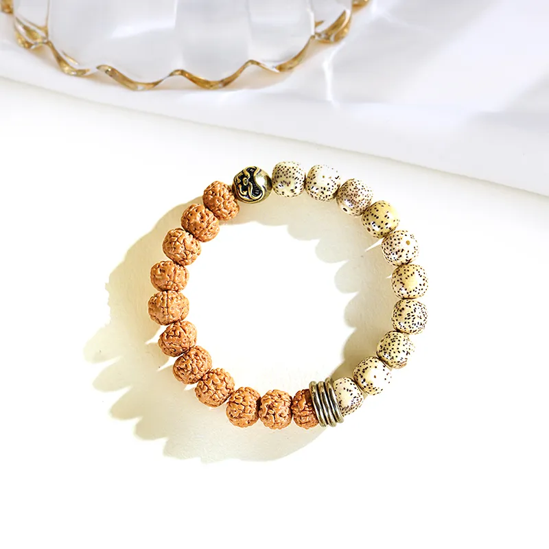 MIDNIGHT MOMENT Star Moon Bodhi Seeds King Kong Bodhi Seeds Bracelets Unisex-2