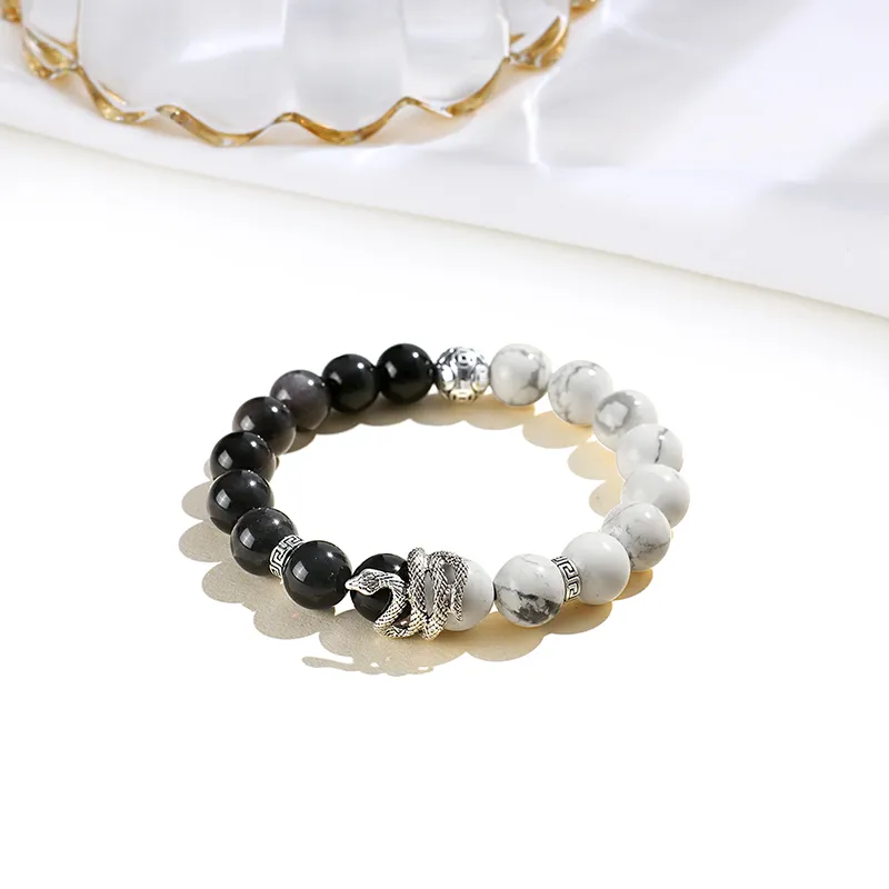 MIDNIGHT MOMENT Obsidian Bracelets Unisex-3