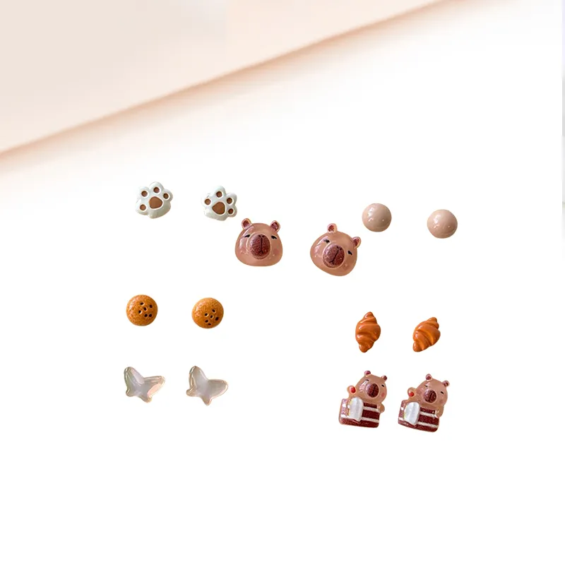 MIDNIGHT MOMENT Resin Stud Earrings Women's-1