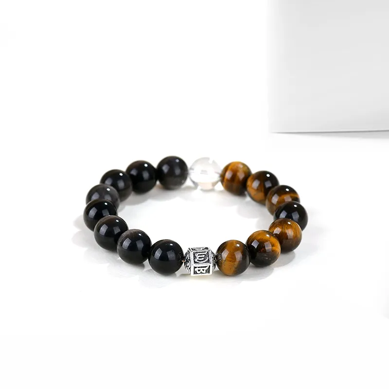 MIDNIGHT MOMENT Tiger's Eye Stone Jade Bracelets Unisex-5