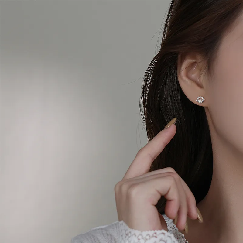 MIDNIGHT MOMENT 925 Sterling Silver Stud Earrings Women's-1