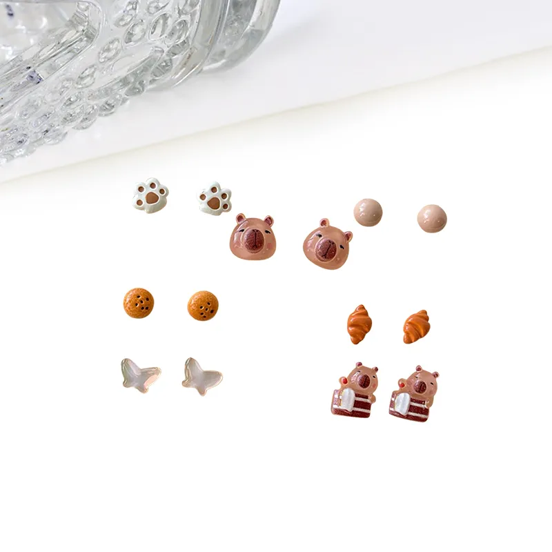 MIDNIGHT MOMENT Resin Stud Earrings Women's-4