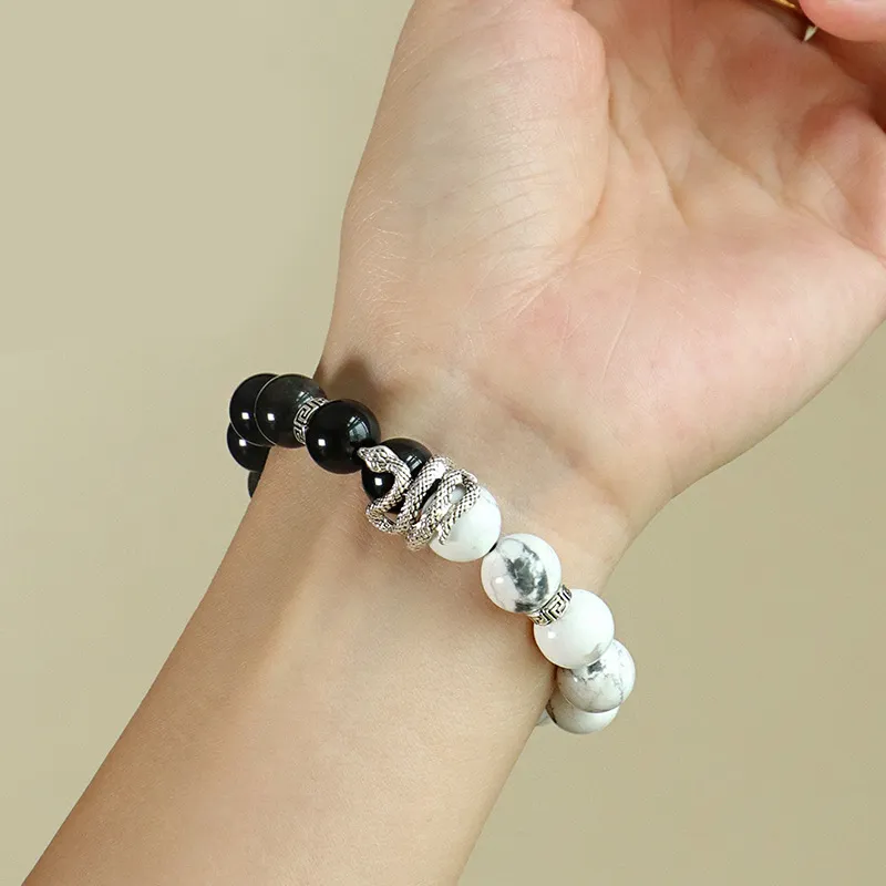 MIDNIGHT MOMENT Obsidian Bracelets Unisex-1