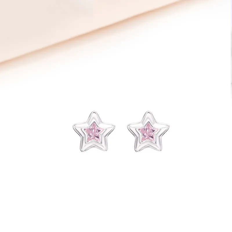 MIDNIGHT MOMENT S999 Silver Stud Earrings Women's-5