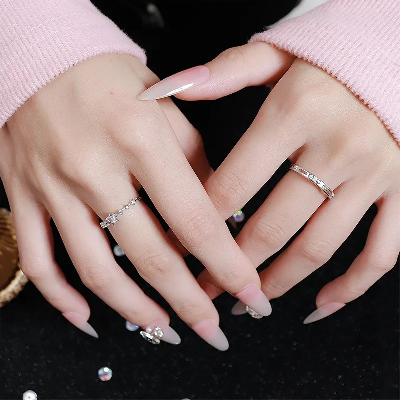 MIDNIGHT MOMENT S999 Silver Rings Unisex-1