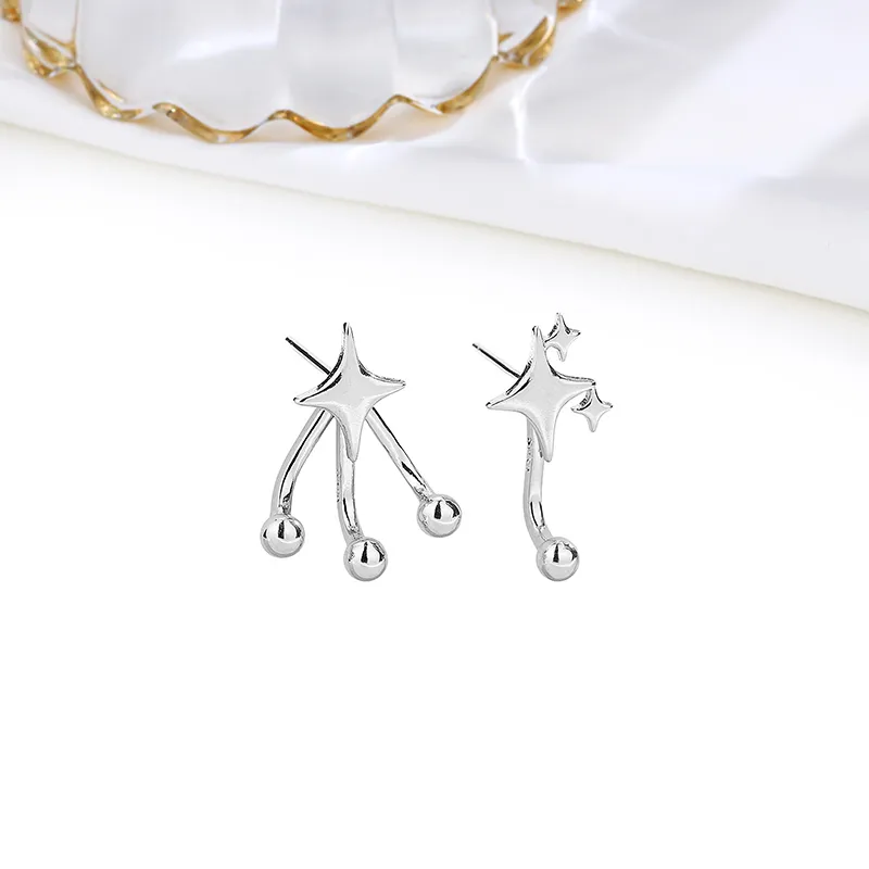 MIDNIGHT MOMENT Alloy Stud Earrings Unisex-4