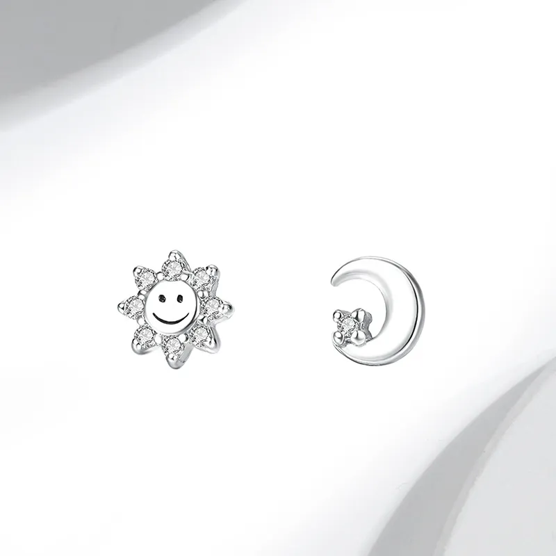 MIDNIGHT MOMENT S999 Silver Stud Earrings Women's-4