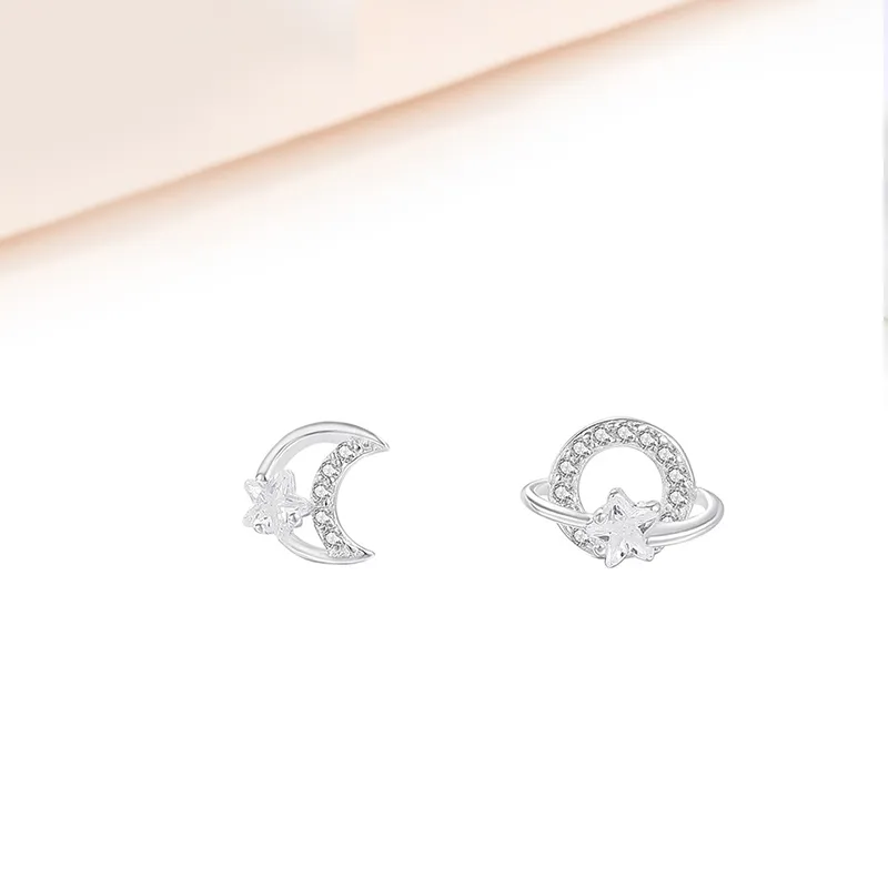 MIDNIGHT MOMENT 925 Sterling Silver Stud Earrings Women's-3