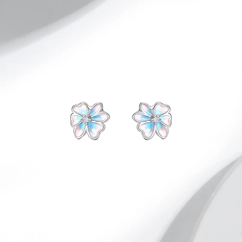 MIDNIGHT MOMENT S999 Silver Stud Earrings Women's-2
