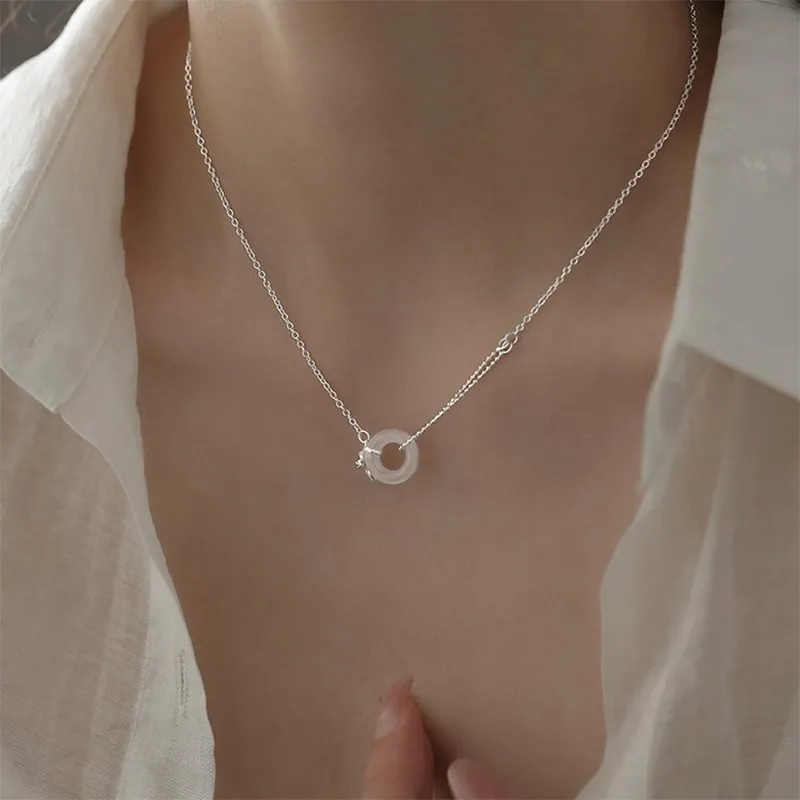 MIDNIGHT MOMENT Colored Glaze Jade Necklaces Women's-1